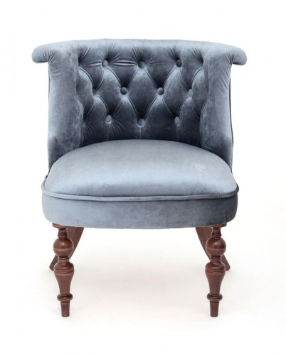 Кресло Бархат (темный тон / 25 - грязно-голубой)