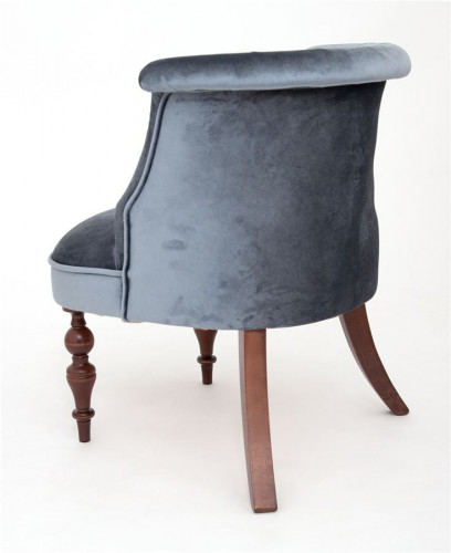 Кресло Бархат (темный тон / 25 - грязно-голубой)