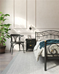 Кровать с изножьем "Глэдис" (160х200/ноги металл/цвет Чёрный)