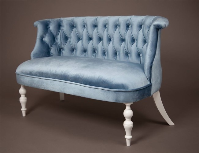 Диван Бархат (темный тон / 9 - небесно-голубой)