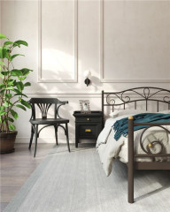 Кровать с изножьем "Глэдис" (160х200/ноги металл/цвет Коричневый бархат)