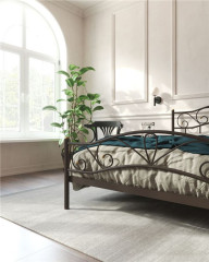 Кровать с изножьем "Глэдис" (160х200/ноги металл/цвет Коричневый бархат)