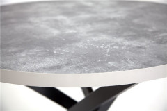 Стол круглый "Шип-32" ноги черные (пластик Терра графит 1426/ЛДСП 32 мм/кромка серый)