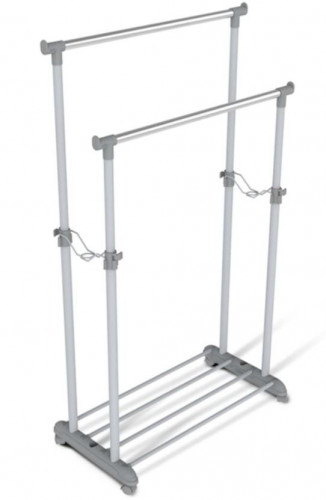 Стойка для одежды 4149 Sheffilton (металл-пластик/т. серый-св. серый-хром)