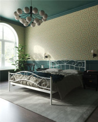 Кровать с изножьем "Глэдис" (160х200/ноги металл/цвет Белый)