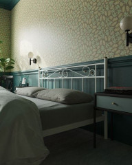 Кровать "Франческа" с изножьем (140х200/ноги металл/цвет Белый)