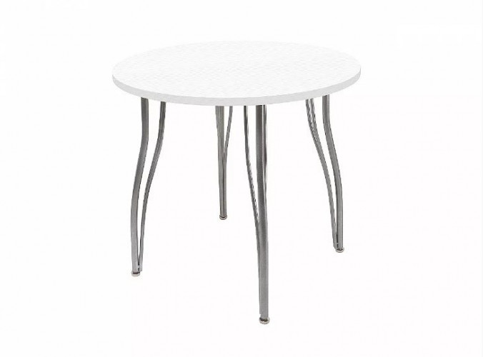 Стол для кафе ВТ круглый d 83 ЛДСП 25 мм белый