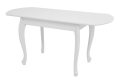 Стол "Венеция" (Белый/массив березы, Шпон)