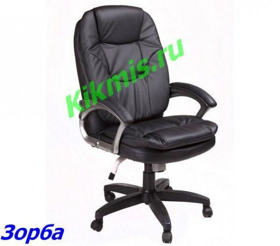 Кресло руководителя ЗОРБА эко черн, ТГ пласт