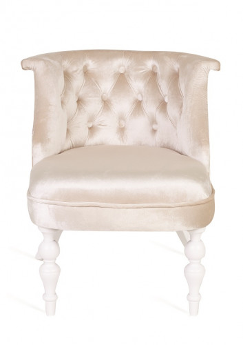 Кресло Бархат (эмаль белая / 30 - бежевый)