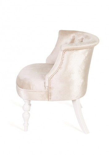 Кресло Бархат (эмаль белая / 30 - бежевый)