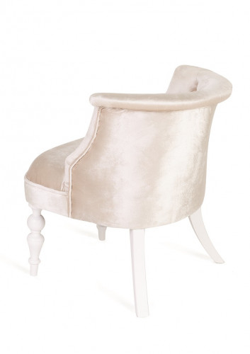 Кресло Бархат (эмаль белая / 30 - бежевый)