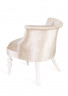 Кресло Бархат (эмаль белая / 30 - бежевый)