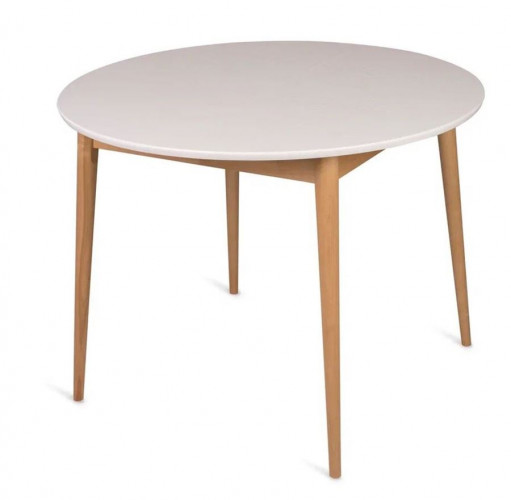 Стол Боско-1000  (столешница белая эмаль / натуральный)