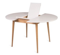 Стол Боско-1000  (столешница белая эмаль / натуральный)