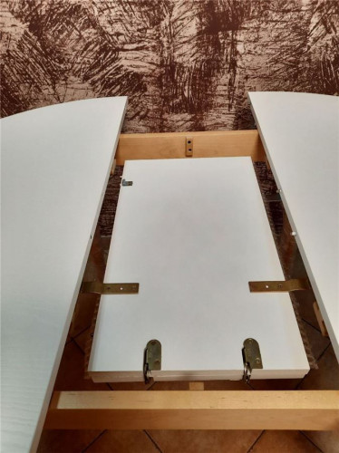 Стол Боско-1000  (столешница белая эмаль / натуральный)