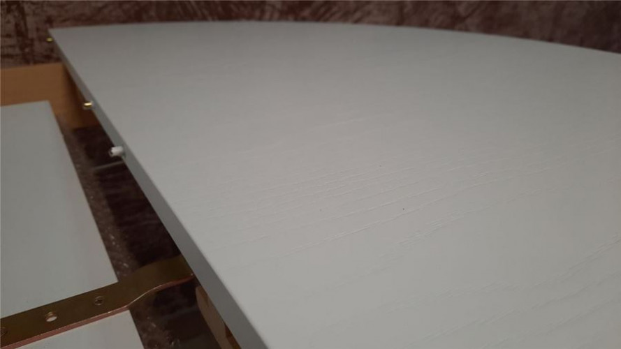 Стол Боско-1000  (столешница белая эмаль / натуральный)