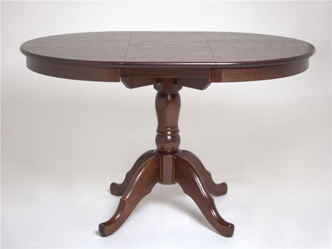 Стол Круглый (Шоколад имп.) /массив березы, Шпон)