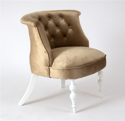 Кресло Бархат (эмаль белая / 5 - золото)