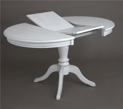 Стол "Эгина-2" (Белый/патина серебро/шпон дуб)