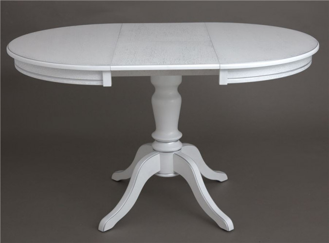 Стол "Эгина-2" (Белый/патина серебро/шпон дуб)