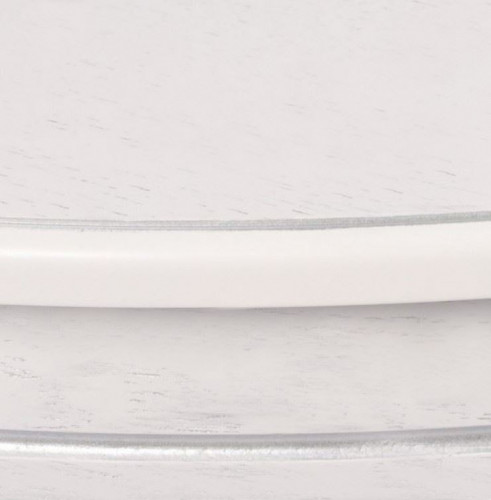 Стол "Эгина-2" (Белый/патина серебро/шпон дуб)