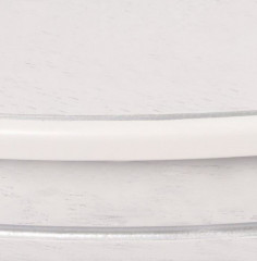 Стол "Эгина-2" (Белый/патина серебро/шпон дуб)