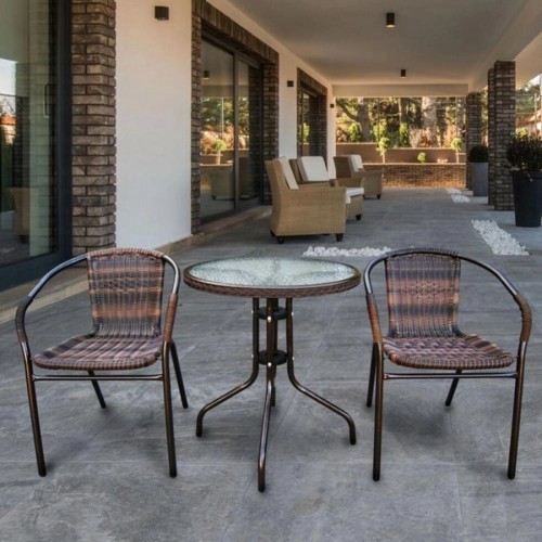 Комплект мебели Асоль-1B TLH-037BR2/060RR-D-60 Brown (2+1)