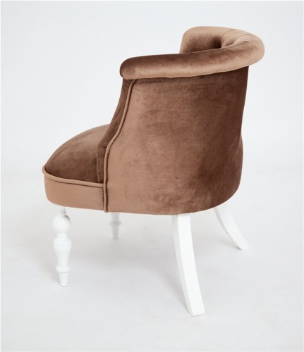 Кресло Бархат (эмаль белая / 6 - шоколад)