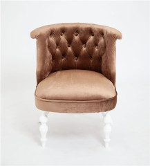 Кресло Бархат (эмаль белая / 6 - шоколад)