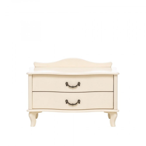 Прикроватная тумбочка Джульетта ШИРОКАЯ 2 ящика (Дуб шампань) Ls
