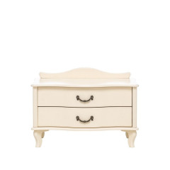 Прикроватная тумбочка Джульетта ШИРОКАЯ 2 ящика (Дуб шампань) Ls