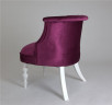 Кресло Бархат (эмаль белая / 26 - темно-розовый)