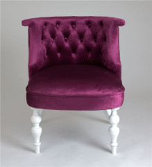 Кресло Бархат (эмаль белая / 26 - темно-розовый)