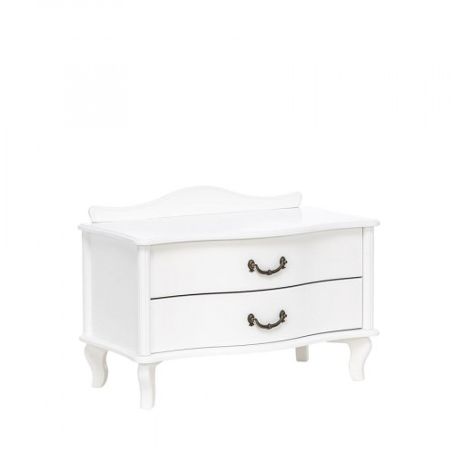 Прикроватная тумбочка Джульетта ШИРОКАЯ 2 ящика (Молочный дуб) Ls