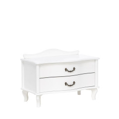 Прикроватная тумбочка Джульетта ШИРОКАЯ 2 ящика (Молочный дуб) Ls