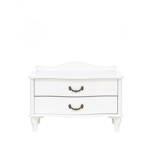 Прикроватная тумбочка Джульетта ШИРОКАЯ 2 ящика (Молочный дуб) Ls