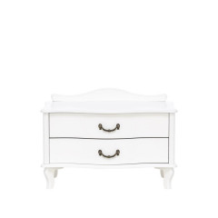 Прикроватная тумбочка Джульетта ШИРОКАЯ 2 ящика (Молочный дуб) Ls