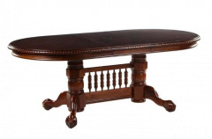Стол обеденный HNDT - 4296 SWC HN GLAZE - овальный раскладной, 107х164(204,244). Цвет: Темный орех МК