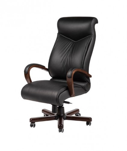 Кресло руководителя Куба эко кожа черная, мтг хром (CHAIRMAN 420)