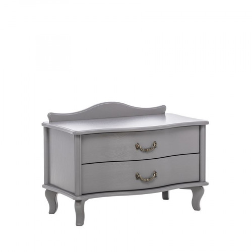Прикроватная тумбочка Джульетта ШИРОКАЯ 2 ящика (Серый ясень) Ls