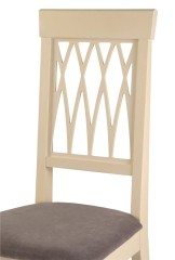 Стул "Кристиан" (ткань: Бренди Латте /дерево:Тон 10 Слоновая кость RAL 1015)