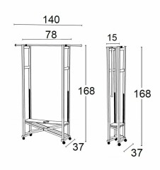 Вешалка напольная -штанга для одежды Arredamenti - ELIOS вишня