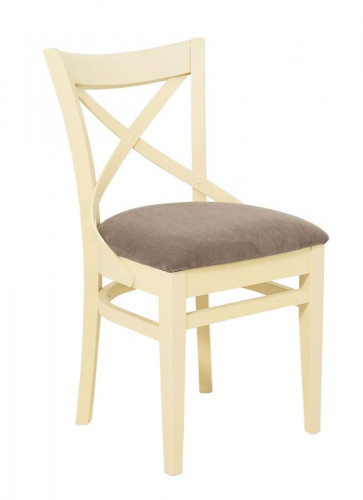 Стул полумягкий "Соло" венский (Тон 10 Слоновая кость RAL 1015 / ткань :Бренди латте)