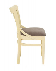 Стул полумягкий "Соло" венский (Тон 10 Слоновая кость RAL 1015 / ткань :Бренди латте)