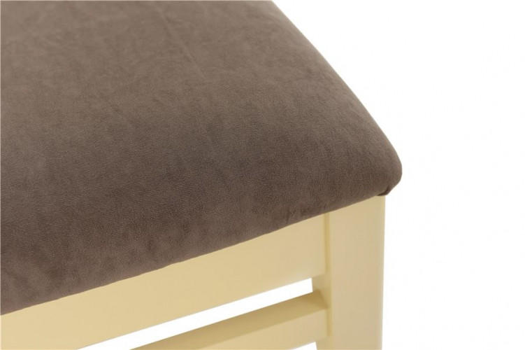 Стул полумягкий "Соло" венский (Тон 10 Слоновая кость RAL 1015 / ткань :Бренди латте)